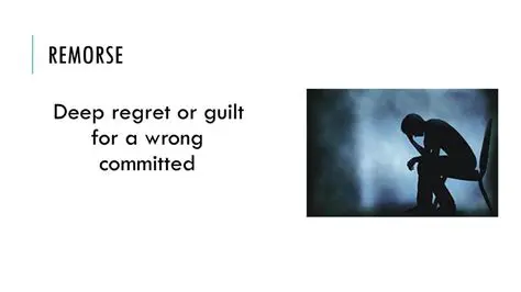 A feeling of deep regret or guilt for a wrong committed