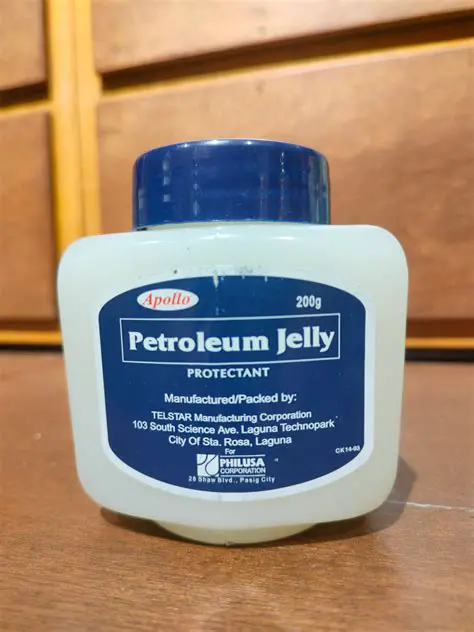 A greasy preparation with a petroleum jelly base