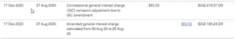Accumulation of Interest Charges