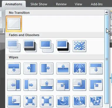 Add Themes and Transition Effects