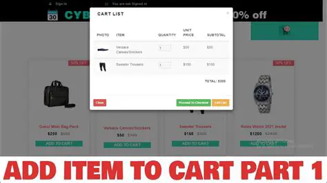 Adding a product to the cart