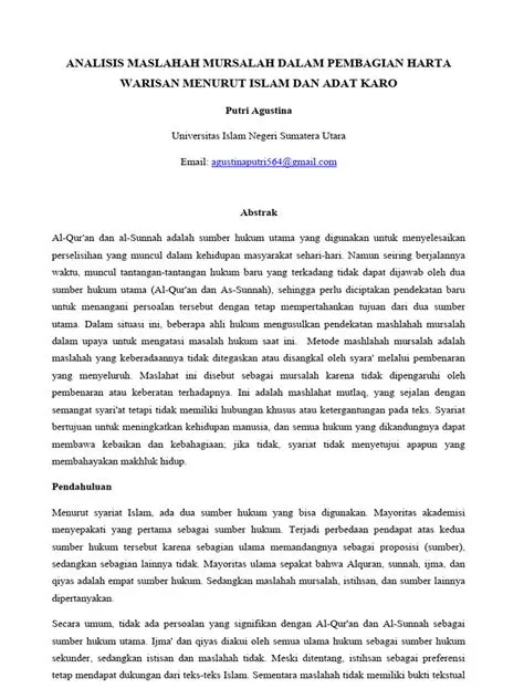 Analisis Bagian Harta Warisan