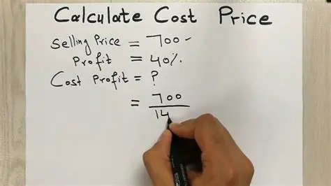 Calculating the Cost Price
