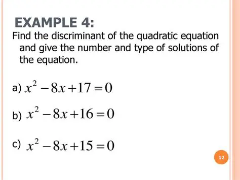 Calculating the Discriminant of the Given Equation