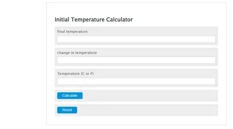Calculating the Initial Temperature