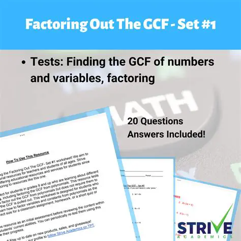 Common Mistakes to Avoid When Factoring Out the GCF