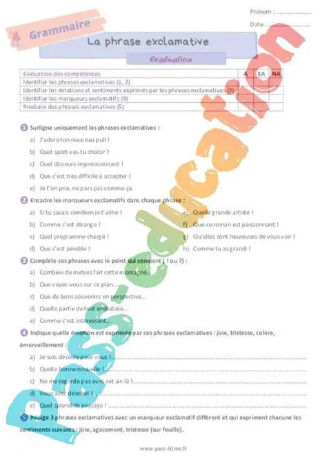 Conjugaison des Verbes dans les Phrases Exclamatives