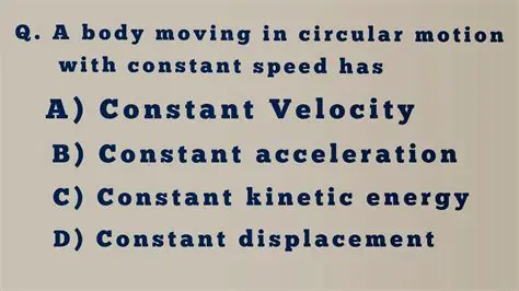 Constant Speed and Circular Motion