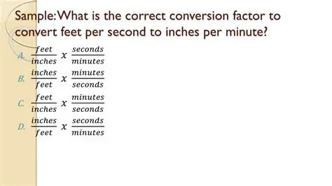 Converting Feet per Second to Inches per Minute