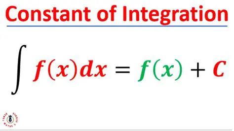 Determining the Constant of Integration