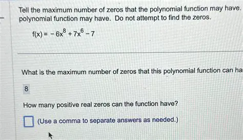 Determining the Maximum Number of Zeros