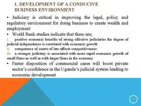 Develop policies that create a conducive business climate