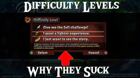 Difficulty Levels and Game Options