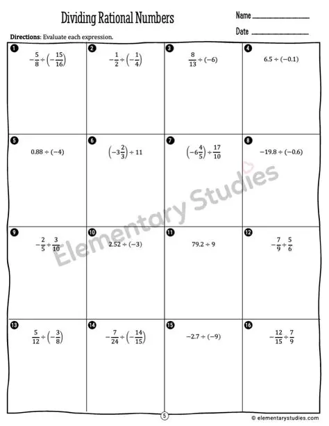 Division with Rational Numbers