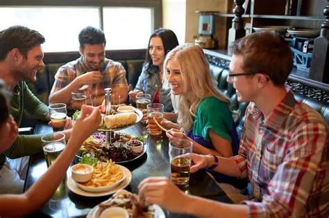 Eating at local restaurants