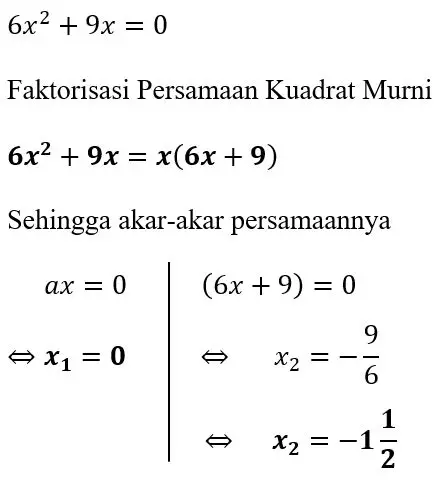 Faktorisasi Persamaan Kuadrat