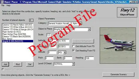 Features of the Rwy12 Object Placer