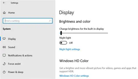 Flexible Brightness Settings