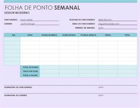 Folha de pagamento semanal