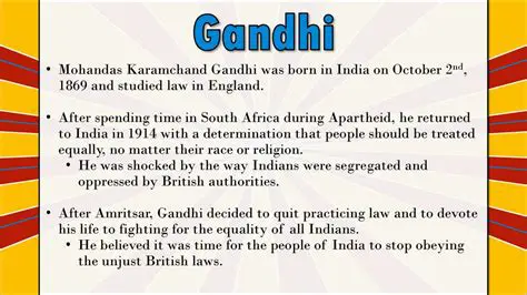 Gandhi encouraged unity and believed in the equality of all Indians