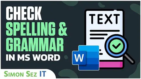 Grammar and spelling checks