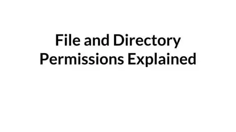 Handling File and Directory Permissions