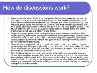 How Discussion Boards Work