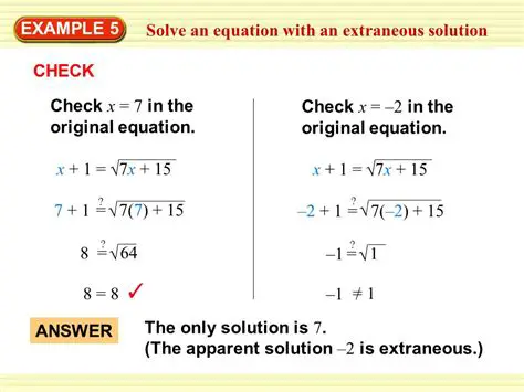 How to Identify Extraneous Solutions