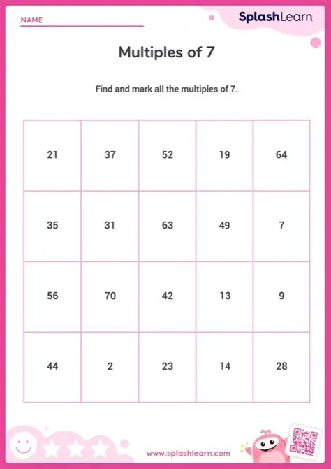 Identifying Multiples of 7
