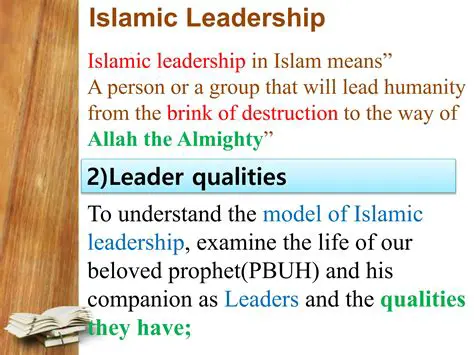 Implement Islamic leadership and Islamic work ethic