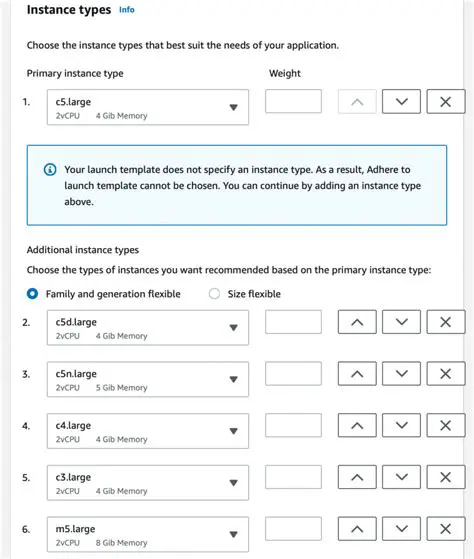 Inaccurate instance type selection