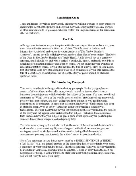 Introduction to Speedstudy English Composition