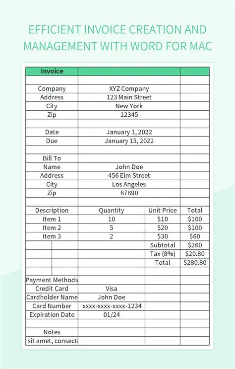 Invoice Creation and Management