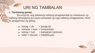 Kahulugan ng mga Salitang Pinagtatambal