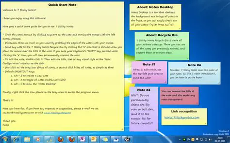 Key Features of 7 Sticky Notes