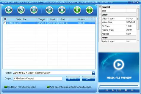 Key Features of Amadis Zune Video Converter