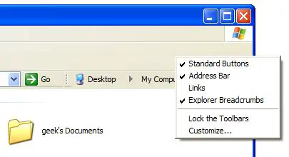 Key Features of Explorer Breadcrumbs