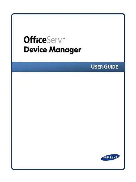 Key Features of OfficeServ Manager