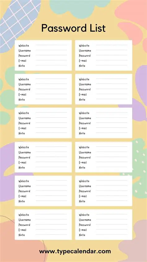 Key Features of Password Notes