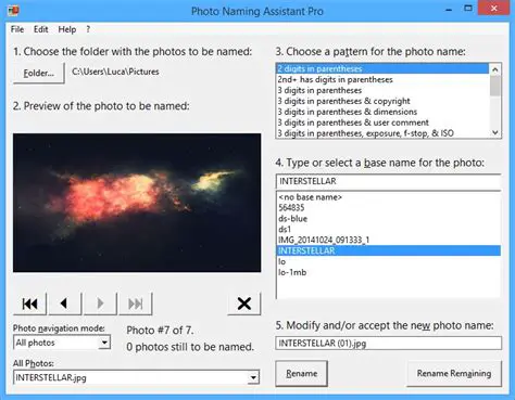 Key Features of Photo Naming Assistant