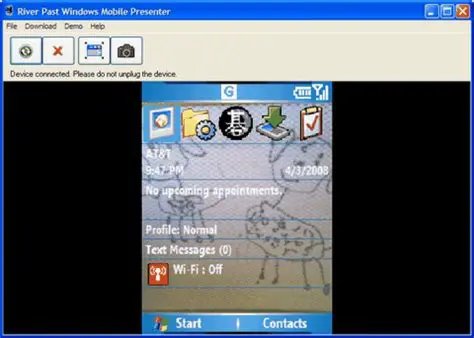 Key Features of River Past Windows Mobile Presenter