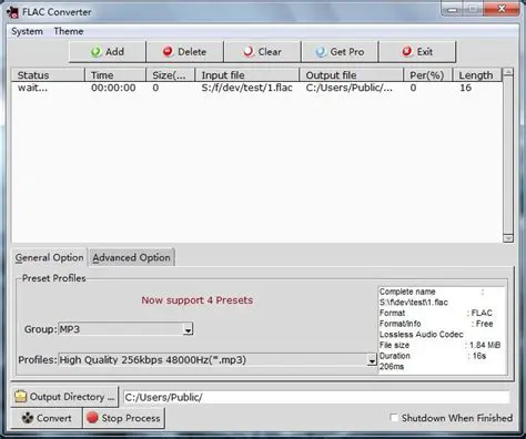 Key Features of the Dream FLAC Converter