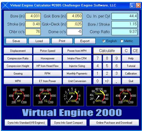 Key Features of the Virtual Engine Calculator