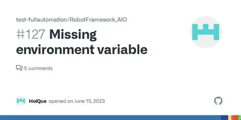 Missing environment variable