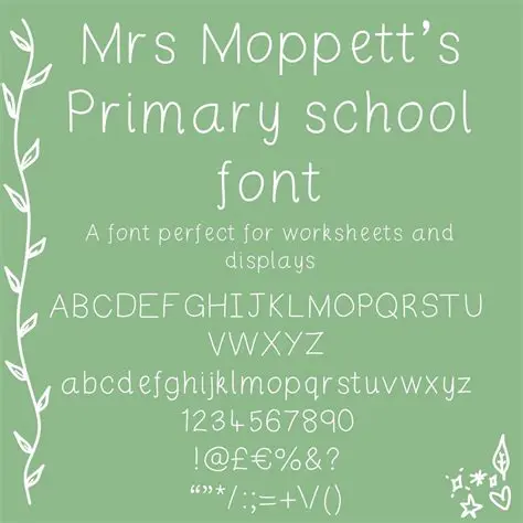 Olltwit Primary School Font