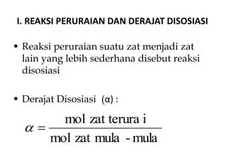 Pengertian Derajat Disosiasi