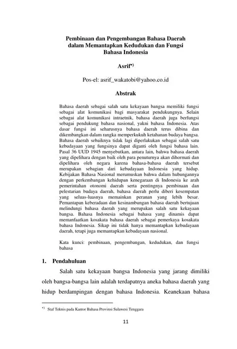 Peran Juru Sekar dalam Pengembangan Bahasa Daerah