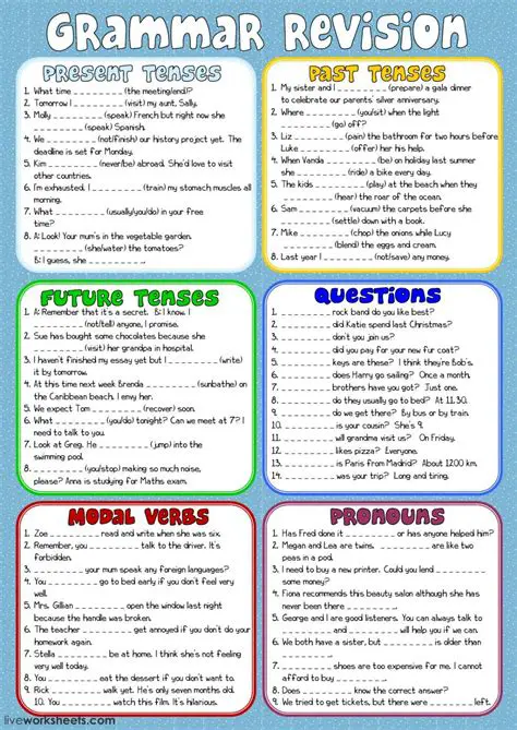 Practice grammar and vocabulary exercises