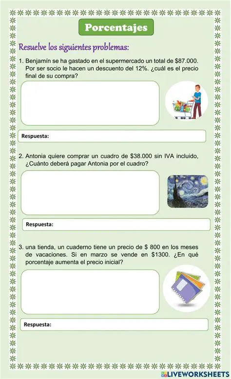 Preguntas y Respuestas sobre Porcentajes