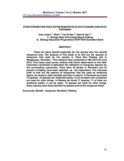 Preservation of ethnobotani knowledge